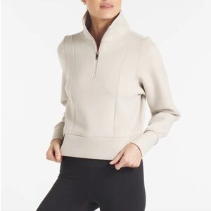 Women's Cream Quarter-Zip Sweatshirt